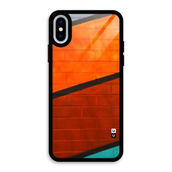 Wall Diagonal Stripes Glass Back Case for iPhone X