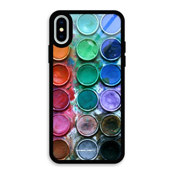 Water Paint Box Glass Back Case for iPhone X
