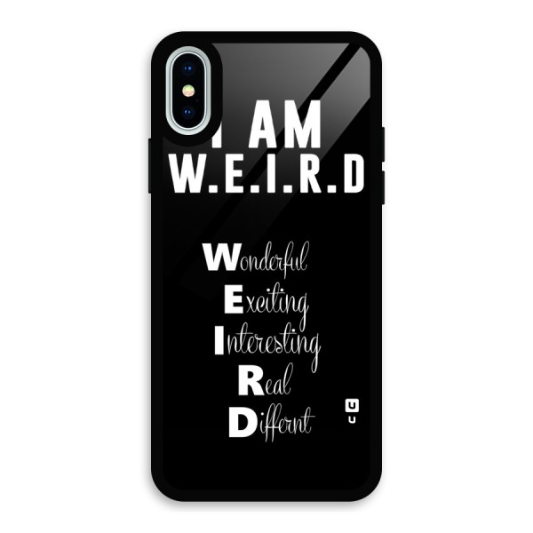 Weird Me Glass Back Case for iPhone X