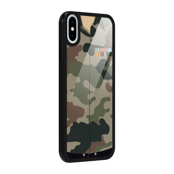Army Uniform Glass Back Case for iPhone X