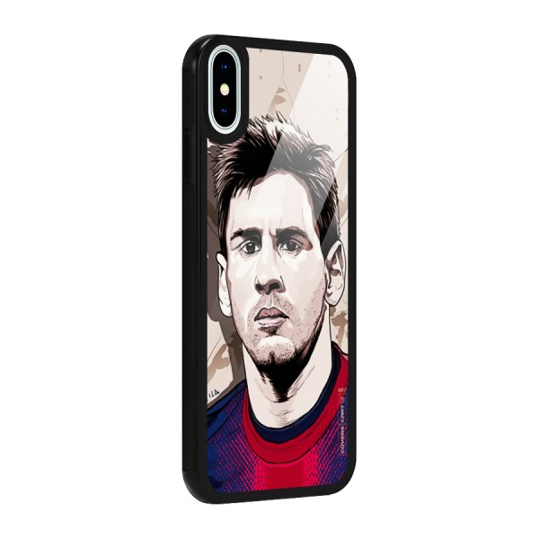 Barca King Messi Glass Back Case for iPhone X