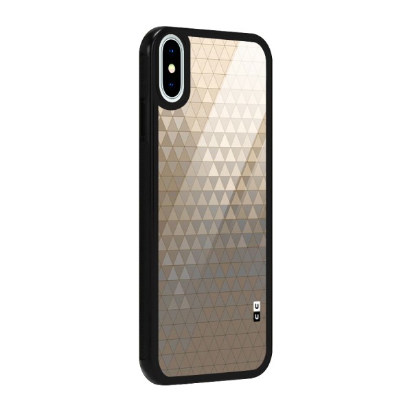 Beautiful Golden Pattern Glass Back Case for iPhone X