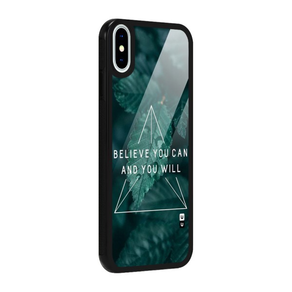 Believe You Can Motivation Glass Back Case for iPhone X