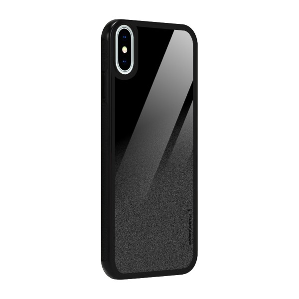 Black Grey Noise Fusion Glass Back Case for iPhone X