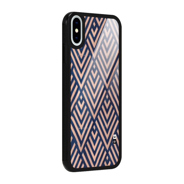 Blue Peach Glass Back Case for iPhone X
