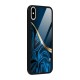 Blue Smooth Flow Glass Back Case for iPhone X