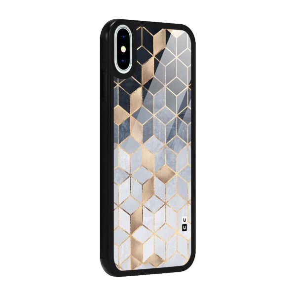 Blues And Golds Glass Back Case for iPhone X