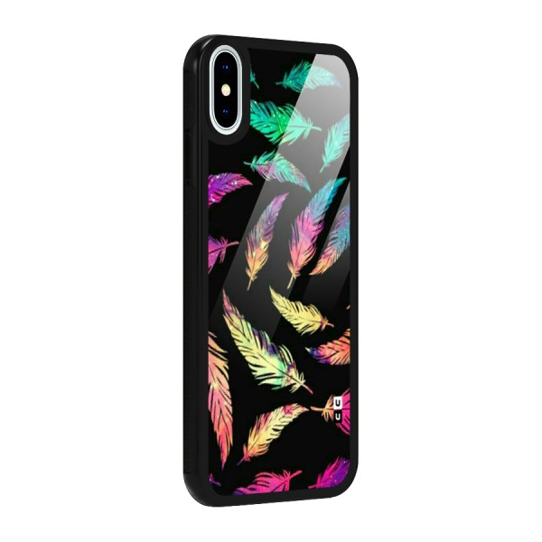 Bright Feathers Glass Back Case for iPhone X