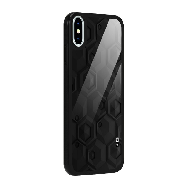 Classic Hexa Glass Back Case for iPhone X