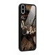 Coffee Scribbles Glass Back Case for iPhone X