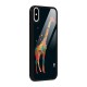Colored Giraffe Glass Back Case for iPhone X