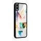 Colorful Geometric Art Glass Back Case for iPhone X