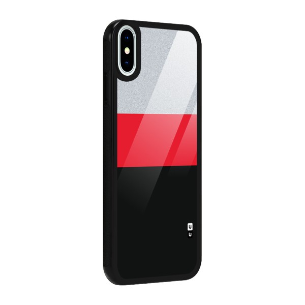 Cool Melange Stripe Glass Back Case for iPhone X