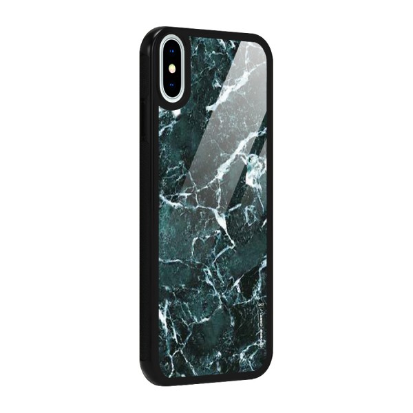 Dark Green Marble Glass Back Case for iPhone X