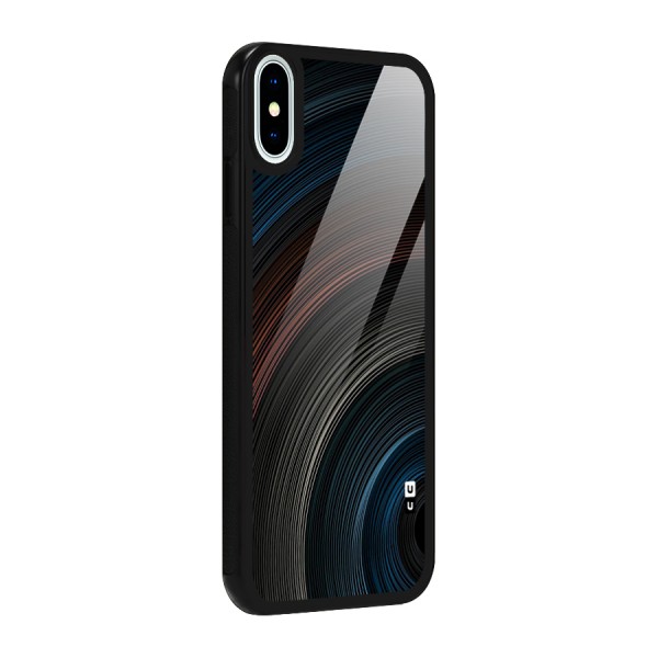 Dark Shade Swirls Glass Back Case for iPhone X