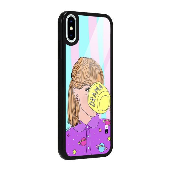 Drama Cup Glass Back Case for iPhone X