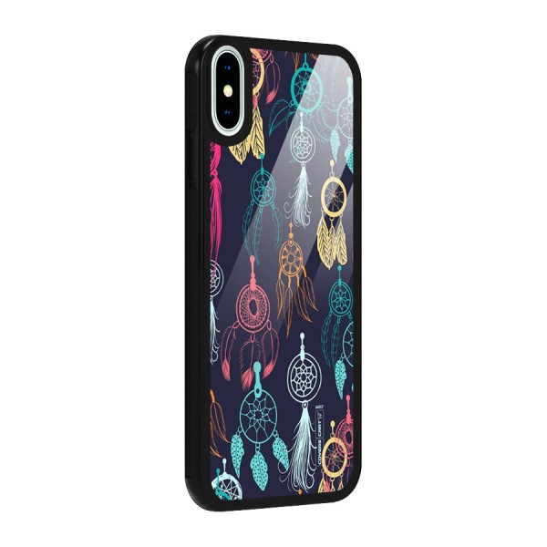 Dream Catcher Pattern Glass Back Case for iPhone X