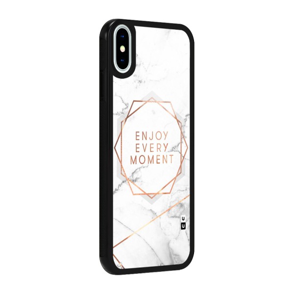 Enjoy Every Moment Glass Back Case for iPhone X