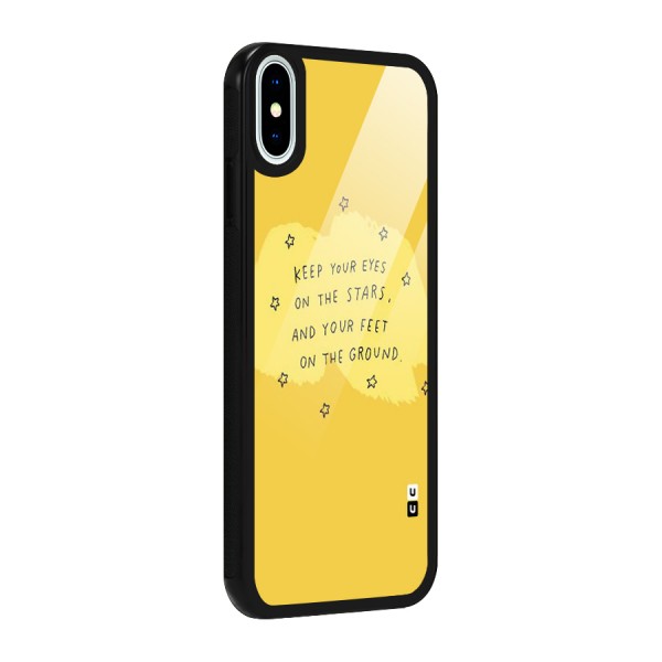 Eyes On Stars Glass Back Case for iPhone X