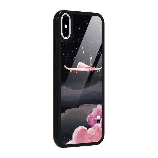Fly Pink Glass Back Case for iPhone X