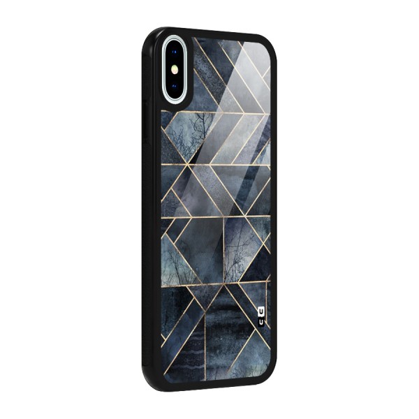 Forest Abstract Lines Glass Back Case for iPhone X