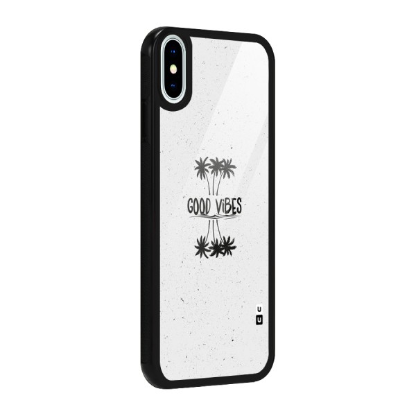 Good Vibes Rugged Glass Back Case for iPhone X
