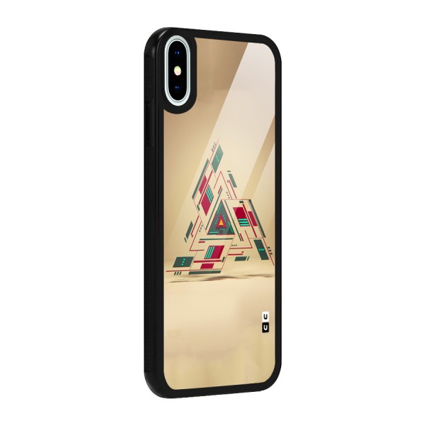 Maze Triangle Glass Back Case for iPhone X