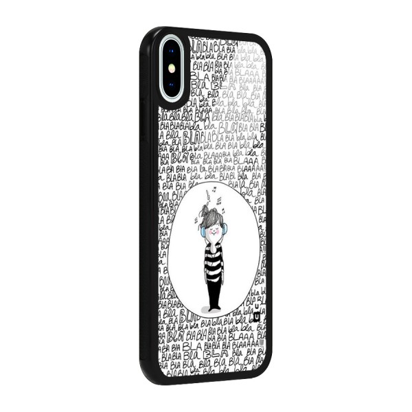 Music And Bla Bla Glass Back Case for iPhone X