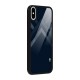 Navy Blue Arrow Glass Back Case for iPhone X