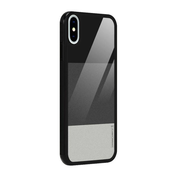 Pastel Black and Grey Glass Back Case for iPhone X