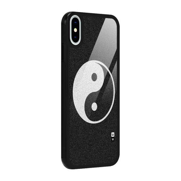 Peace Disorted Glass Back Case for iPhone X