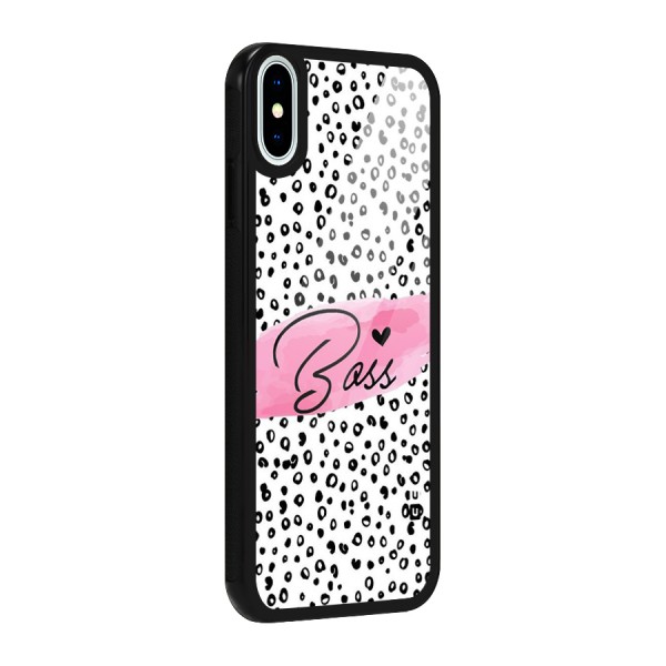 Polka Boss Glass Back Case for iPhone X
