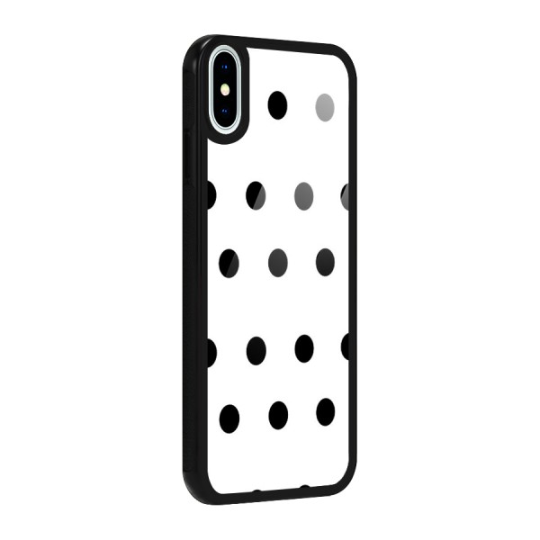 Royal Polka Dots Glass Back Case for iPhone X