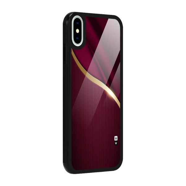 Smooth Maroon Glass Back Case for iPhone X