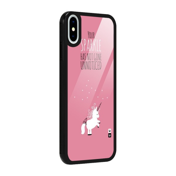Sparkle Not Unnoticed Glass Back Case for iPhone X