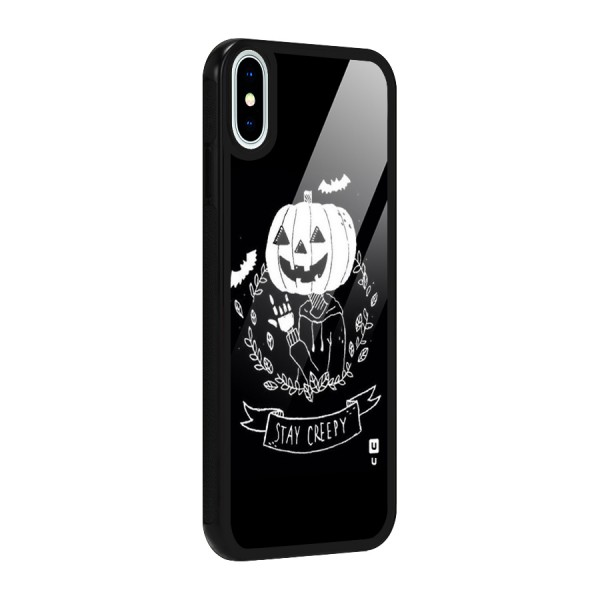 Stay Creepy Glass Back Case for iPhone X
