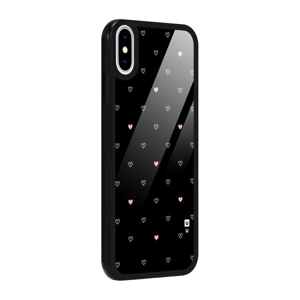 Tiny Little Pink Pattern Glass Back Case for iPhone X