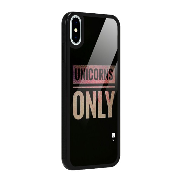 Unicorns Only Glass Back Case for iPhone X