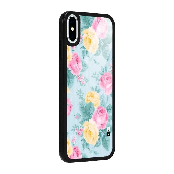Vintage Pastels Glass Back Case for iPhone X