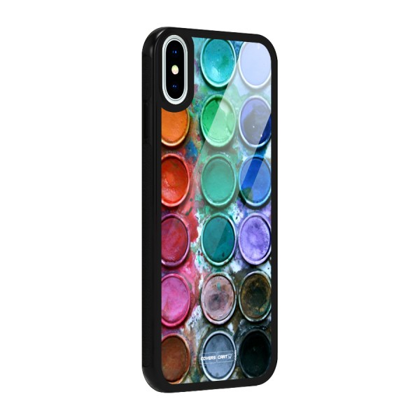 Water Paint Box Glass Back Case for iPhone X
