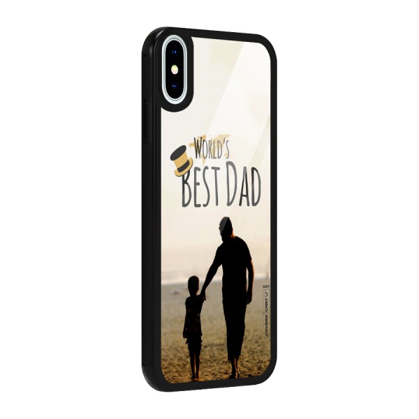 Worlds Best Dad Glass Back Case for iPhone X