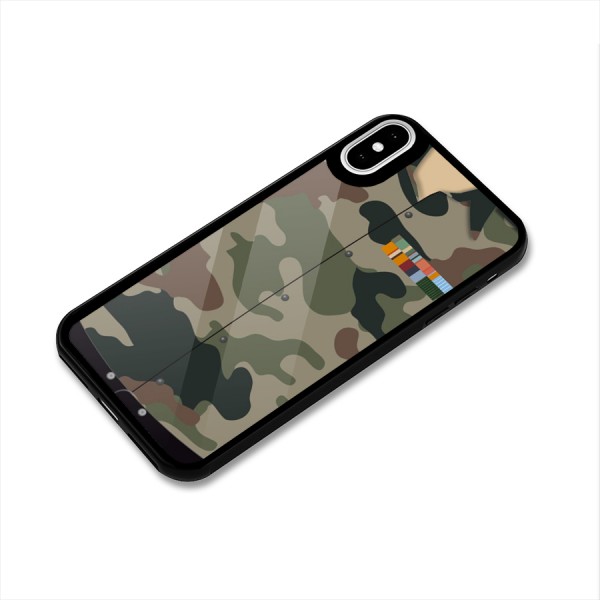 Army Uniform Glass Back Case for iPhone X