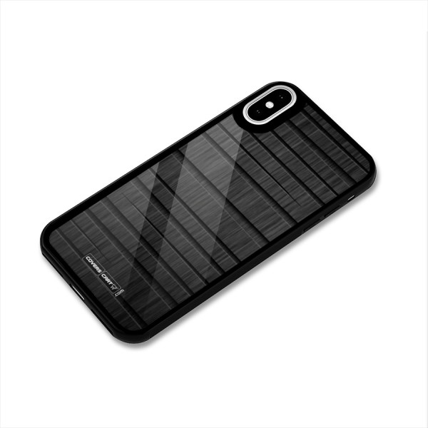 Black Abstract Glass Back Case for iPhone X