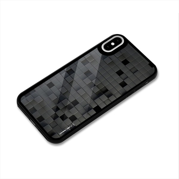 Black Bricks Glass Back Case for iPhone X