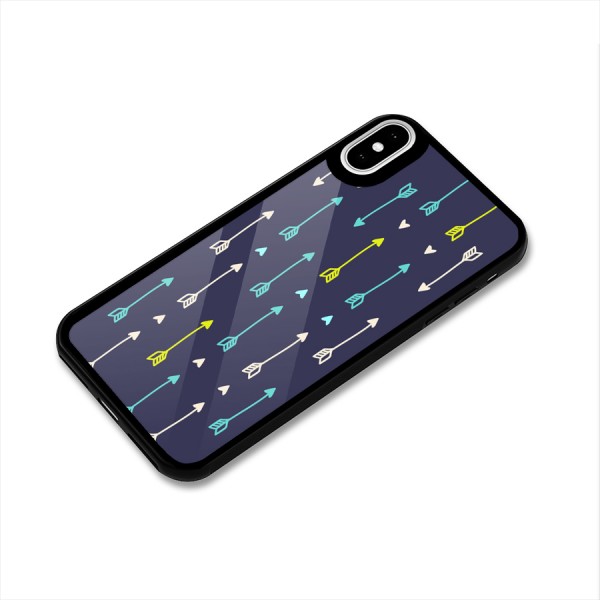 Boho Arrow Pattern Glass Back Case for iPhone X