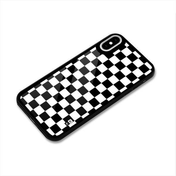 Classic Check Glass Back Case for iPhone X