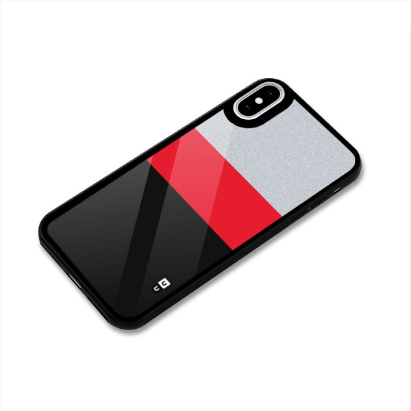 Cool Melange Stripe Glass Back Case for iPhone X