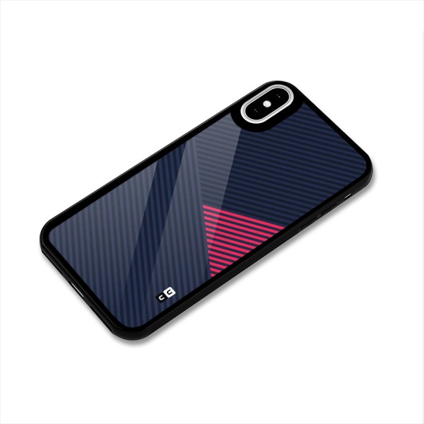 Criscros Stripes Glass Back Case for iPhone X
