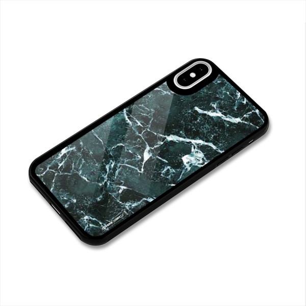 Dark Green Marble Glass Back Case for iPhone X