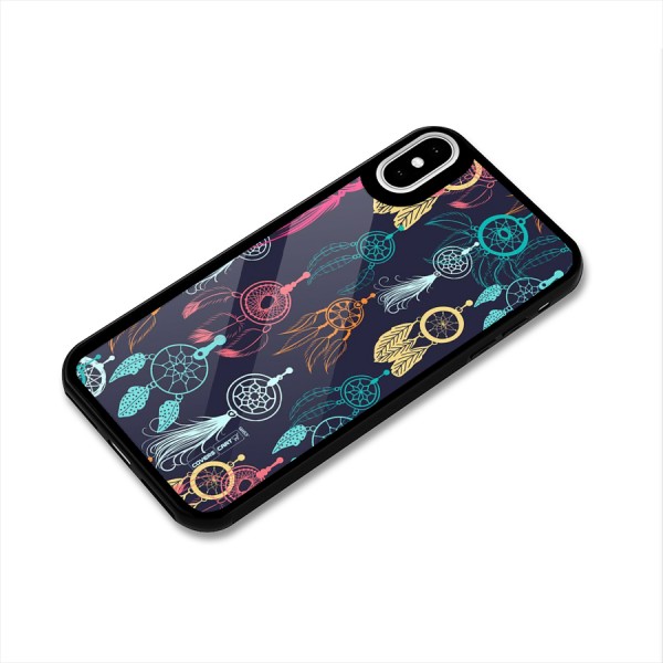 Dream Catcher Pattern Glass Back Case for iPhone X